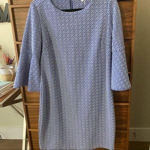 Tyler Boe Bell Sleeve Knit Dress in the Greek Key Print Geometric - Size L